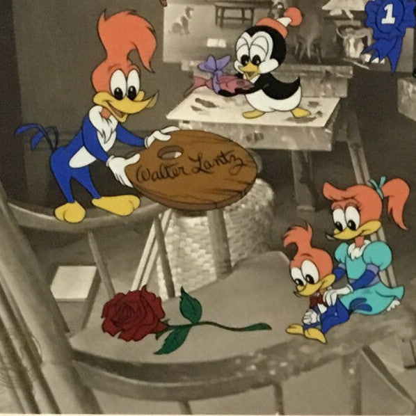 Walter Lantz We Miss You Boss framed 12x15 serigraph cel Woody Woodpecker  /1000