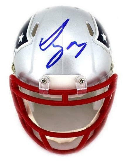 Sony Michel signed Patriots Mini Helmet rookie Autograph Steiner COA Super Bowl