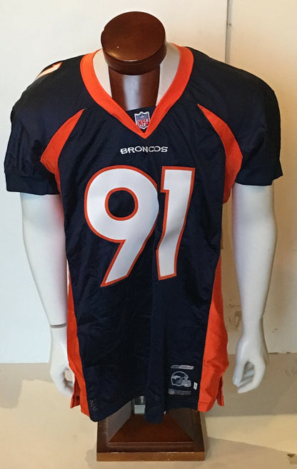 Chester McGlockton signed #91 Reebok Pro Denver Broncos jersey autograph CBM COA