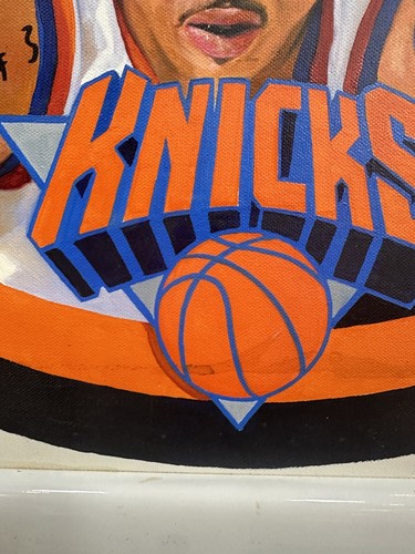 John Starks Terrence Fogarty Signed Original Canvas Oil Painting Framed Auto 1/1