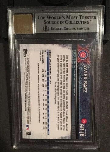 JAVIER BAEZ 2015 Topps Chrome Gold Rookie Refractor BGS 9 Gem Mint 10 Auto /50
