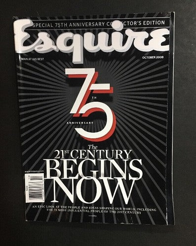 Esquire 75th Anniversary Issue October 2008 Extra Thick Newsstand No Label