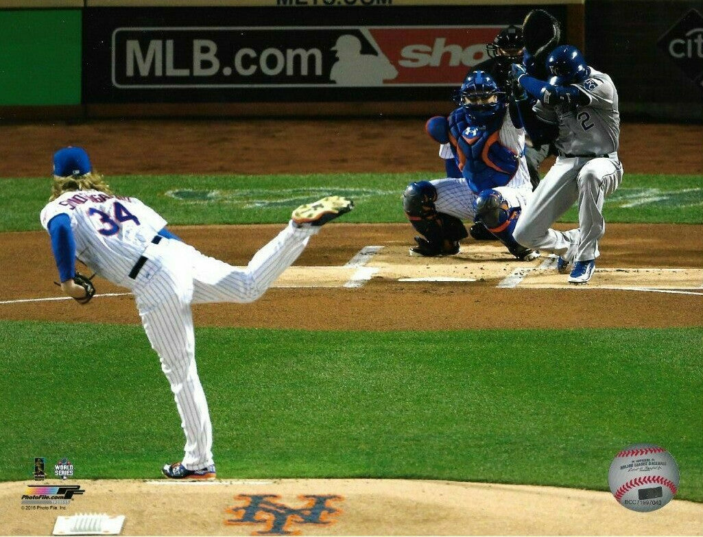 Noah Syndergaard 2015 World Series 1st pitch game 3 16x20 photo Mets Citi Field