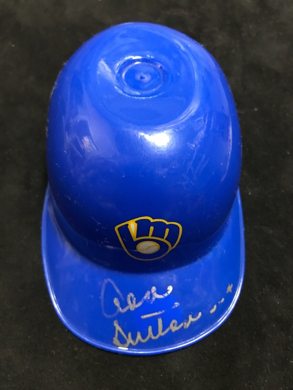 Don Sutton signed Baseball 5 3/4" Mini Helmet Brewers Hof Autograph CBM Holo COA