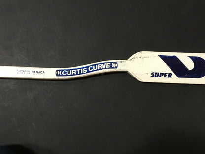 Kelly Hrudey Islanders Goalie game used Super Vic Curtis Curve hockey stick COA