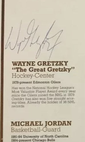 Greatest Sports legends signed program 24 auto Wayne Gretzky Gordie Howe COA