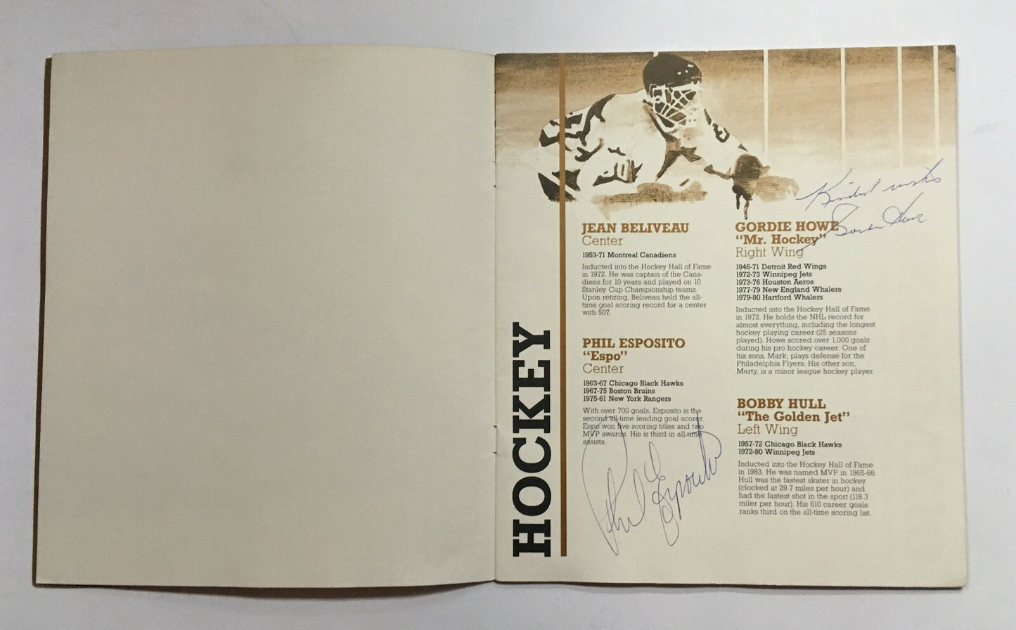 Greatest Sports legends signed program 24 auto Wayne Gretzky Gordie Howe COA