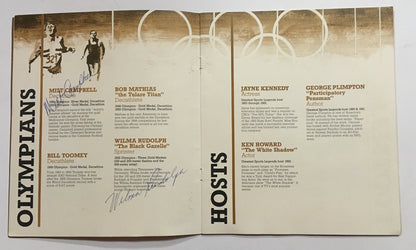 Greatest Sports legends signed program 24 auto Wayne Gretzky Gordie Howe COA