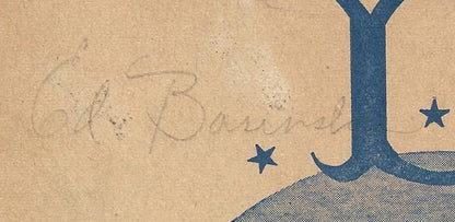 Brooklyn Dodgers vs Phillies signed 1945 program 4 auto Leo Durocher CBM COA