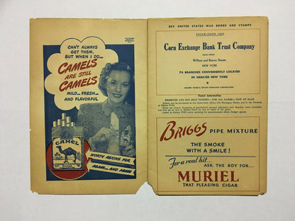 Brooklyn Dodgers vs Phillies signed 1945 program 4 auto Leo Durocher CBM COA