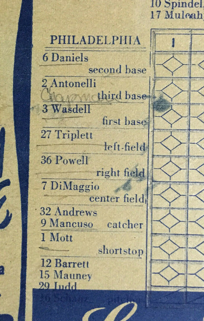 Brooklyn Dodgers vs Phillies signed 1945 program 4 auto Leo Durocher CBM COA