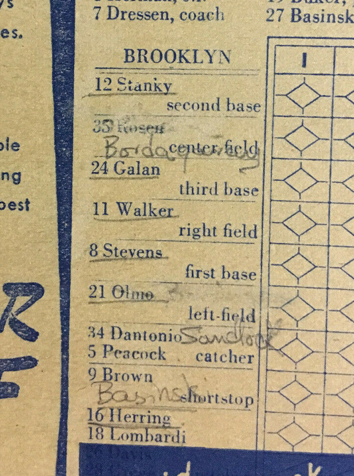 Brooklyn Dodgers vs Phillies signed 1945 program 4 auto Leo Durocher CBM COA