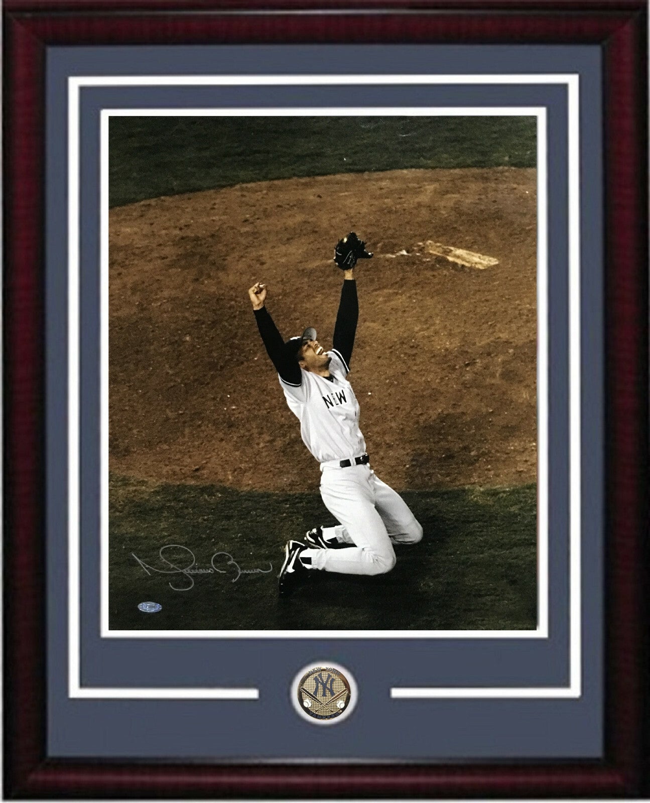 Mariano Rivera signed 16x20 Celebration photo framed Yankees coin auto Steiner