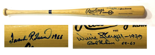 World Series MVP signed bat 10 auto Frank Robinson Bob Gibson Don Larsen Jackson