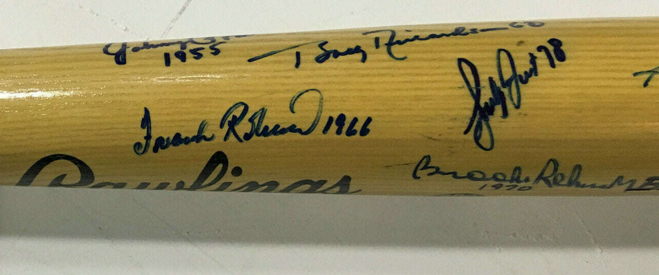 World Series MVP signed bat 10 auto Frank Robinson Bob Gibson Don Larsen Jackson