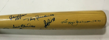 World Series MVP signed bat 10 auto Frank Robinson Bob Gibson Don Larsen Jackson