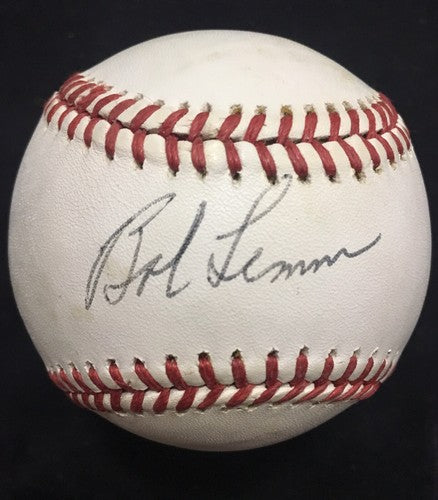 Bob Lemon Signed AL Bobby Brown Baseball HOF Autograph Indians Yankees CBM COA