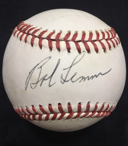 Bob Lemon Signed AL Bobby Brown Baseball HOF Autograph Indians Yankees CBM COA