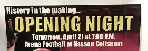 New York Dragons Inaugural Season Opening Night 2001 AFL Football Poster 24x36