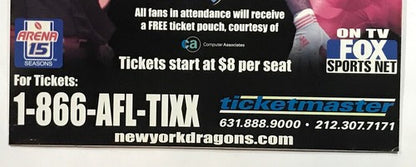 New York Dragons Inaugural Season Opening Night 2001 AFL Football Poster 24x36