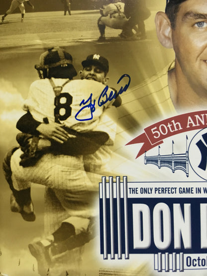Don Larsen Yogi Berra signed 11x14 photo WS PG 10 8 56 framed Agent Holo Coa