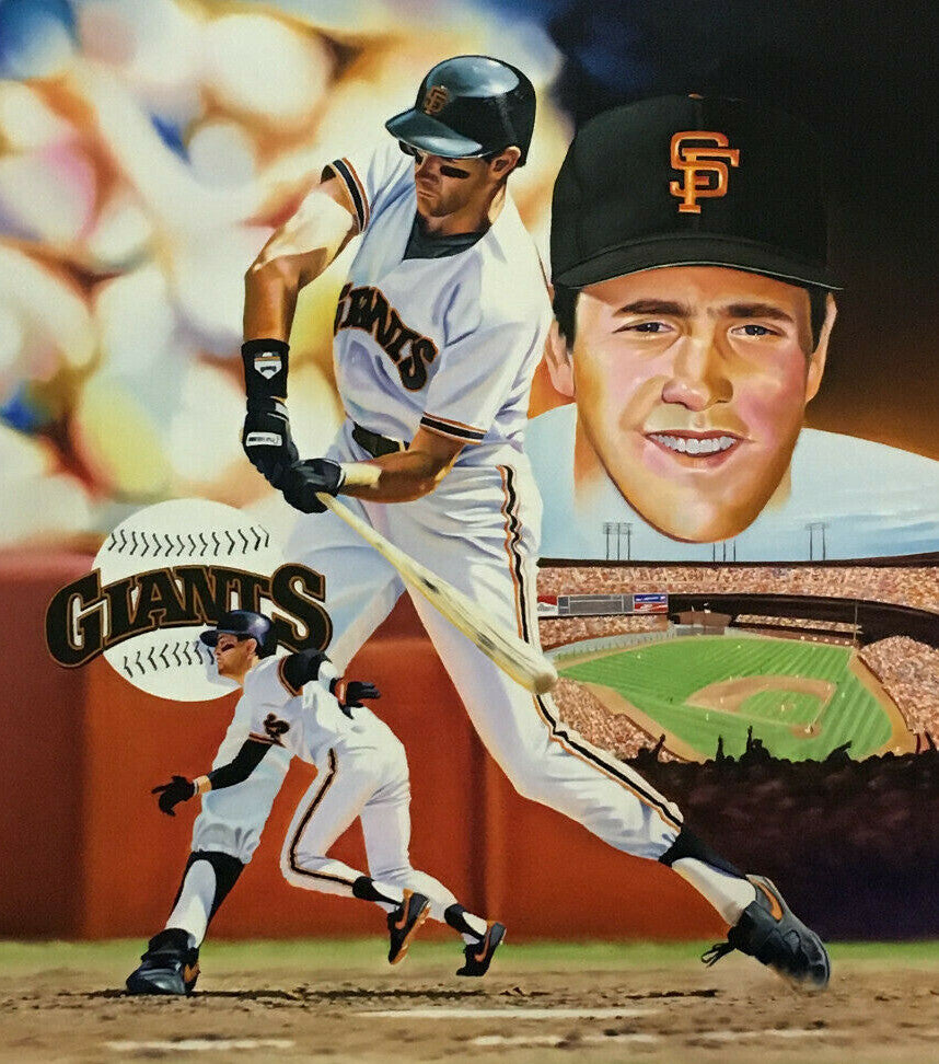 Terrence Fogarty signed original Will Clark Oil Painting canvas auto COA 1/1