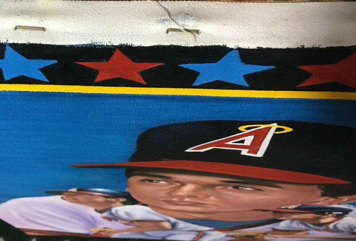 Robert Stephen Simon signed original Wally Joyner painting canvas auto COA 1/1.