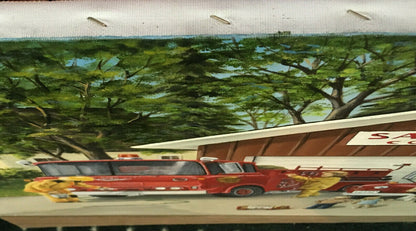 Sagle Fire Dept Cocolalla Station original Glenice signed oil painting auto 1/1