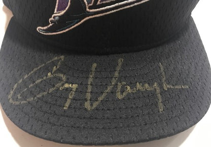 Greg Vaughn Signed Tampa Bay Devil Rays New Era Game Mesh Hat Mint Auto CBM COA