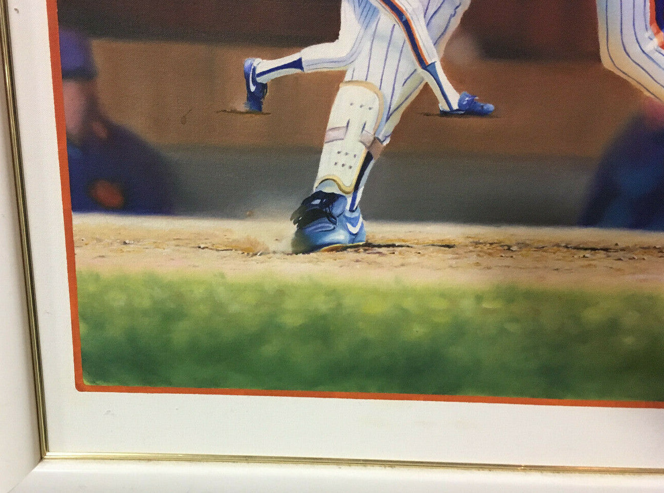 Terrence Fogarty signed Darryl Strawberry Painting canvas framed auto COA 1/1