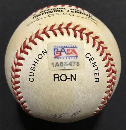 Don Newcombe Signed Official NL Stat Baseball Auto Dodgers MVP ROY #36 PSA COA