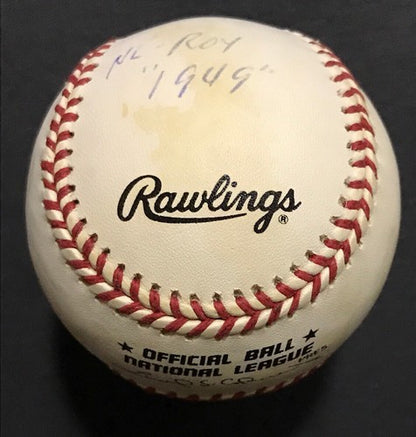 Don Newcombe Signed Official NL Stat Baseball Auto Dodgers MVP ROY #36 PSA COA