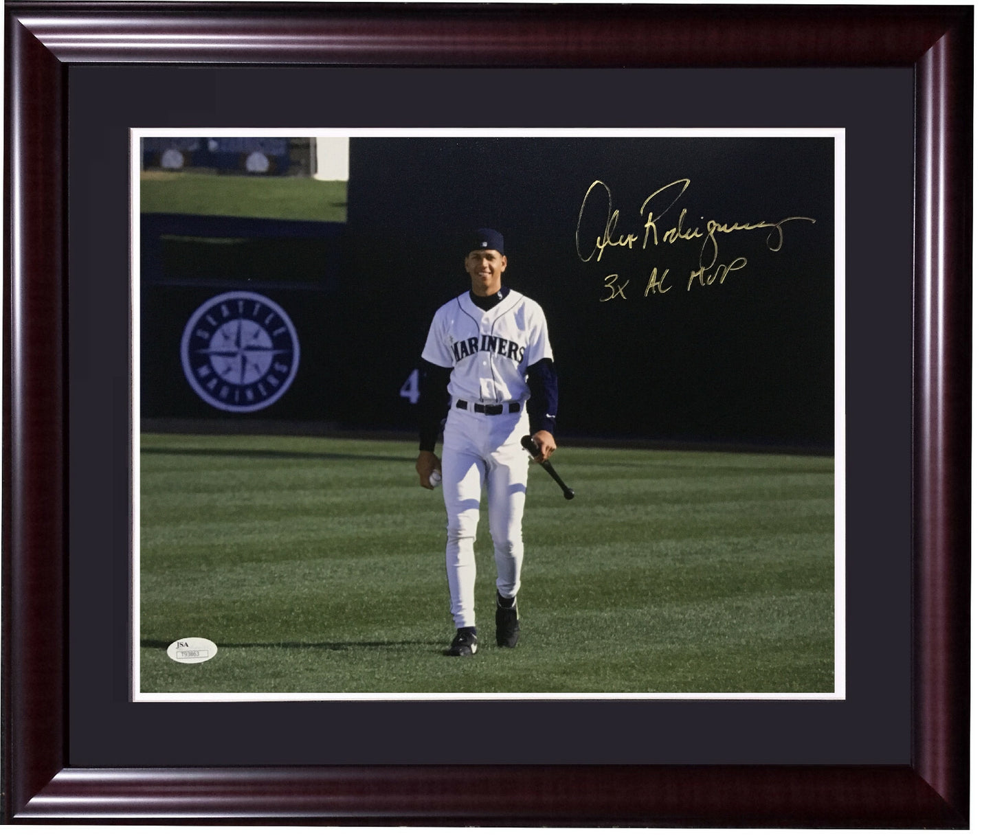 Alex Rodriguez Mariners signed 11x14 Framed photo 3x AL MVP autograph JSA COA