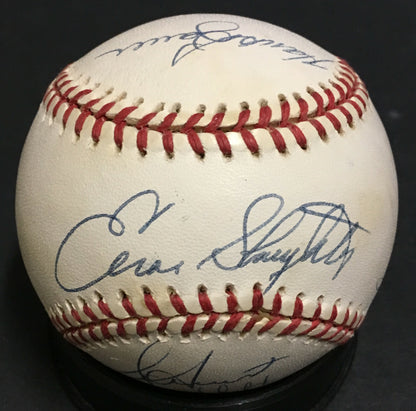 Yogi Berra Don Larsen signed Yankees legends baseball 13 auto HOF Ron Guidry COA