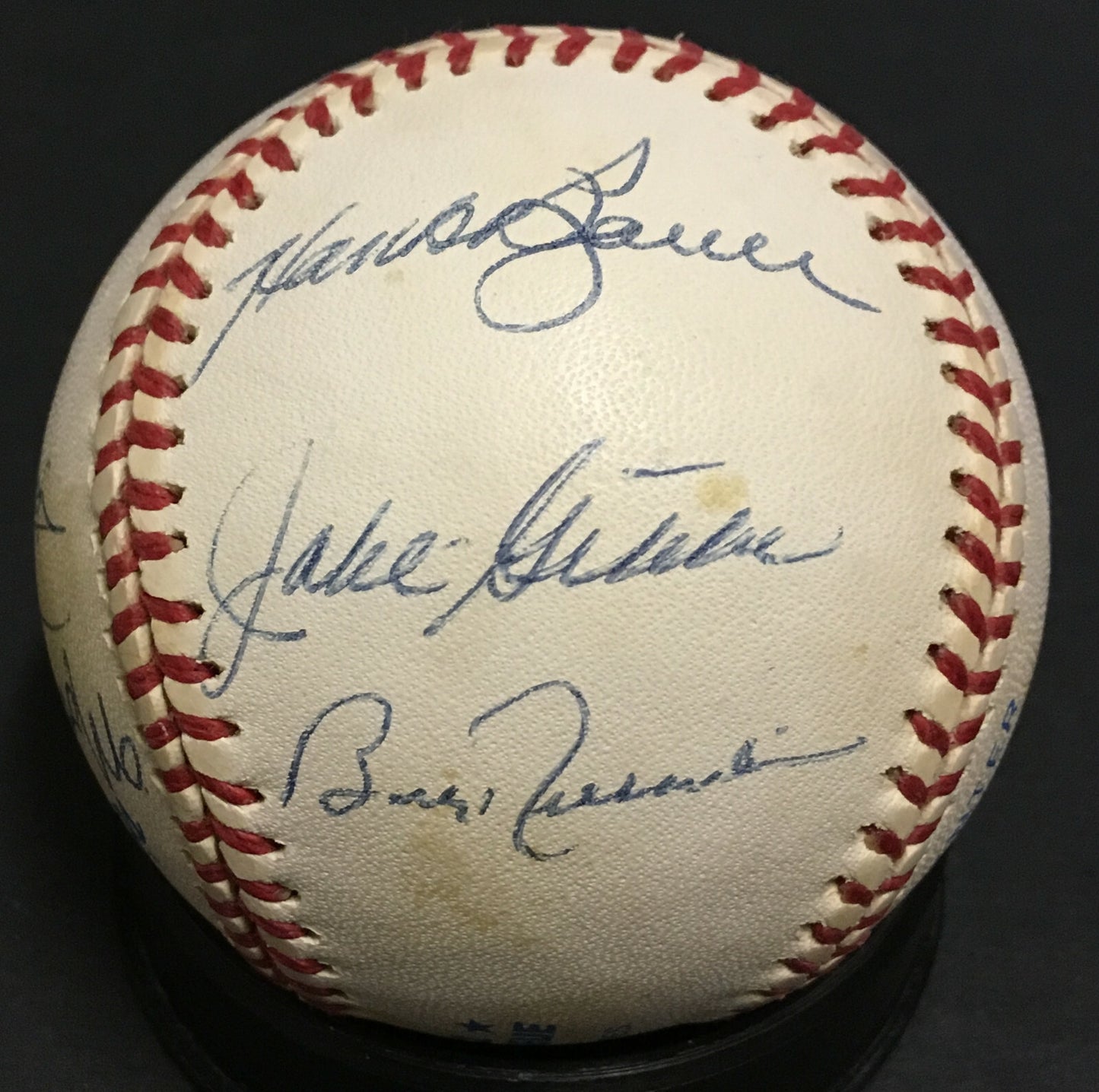 Yogi Berra Don Larsen signed Yankees legends baseball 13 auto HOF Ron Guidry COA