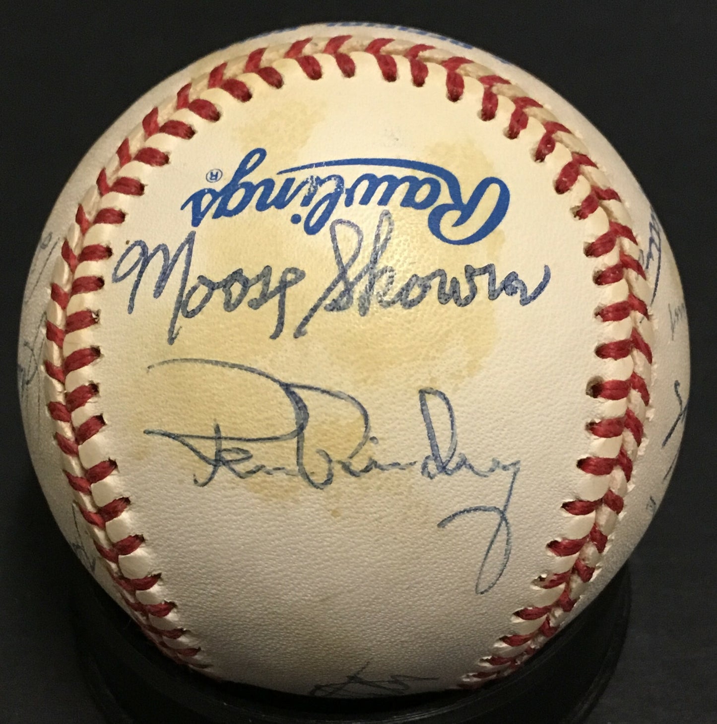 Yogi Berra Don Larsen signed Yankees legends baseball 13 auto HOF Ron Guidry COA