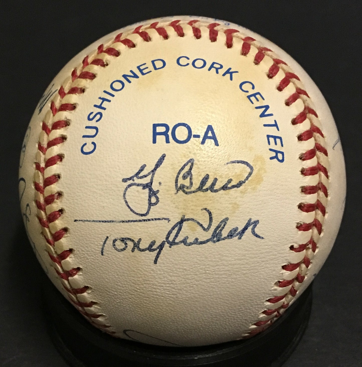 Yogi Berra Don Larsen signed Yankees legends baseball 13 auto HOF Ron Guidry COA