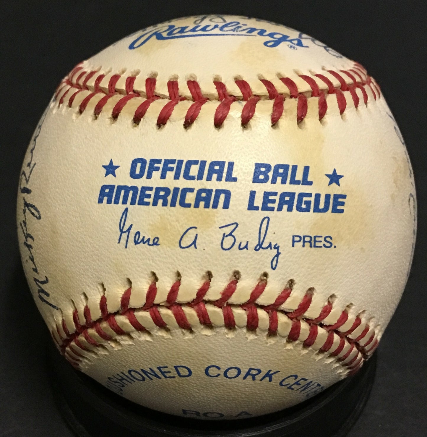 Yogi Berra Don Larsen signed Yankees legends baseball 13 auto HOF Ron Guidry COA