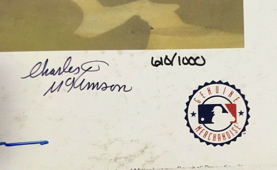 Pete Rose Eddie Murray Rod Carew signed 3000 hit Looney Tunes litho 3 auto COA