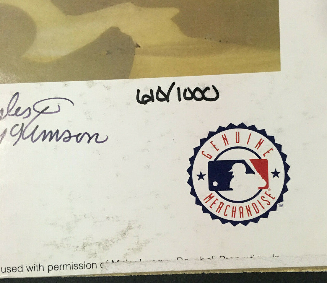 Pete Rose Eddie Murray Rod Carew signed 3000 hit Looney Tunes litho 3 auto COA