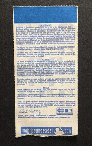 1999 NLCS Playoff N.l Championship Game 1 Ticket METS Braves Greg Maddux  Win