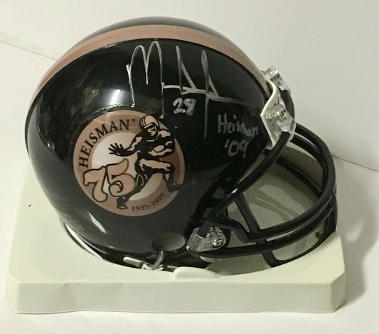 Mark Ingram Saints signed mini helmet ins 09 Heisman autograph CBM COA