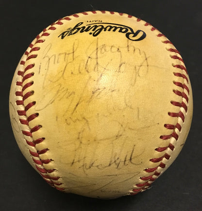 1986 Super Major Japan Series team signed baseball 26 Auto Tony Gwynn Ripken COA