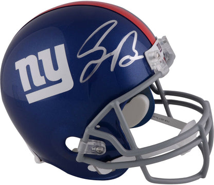 Saquon Barkley signed NY Giants FS Helmet Rookie auto ROY Panini Steiner COA