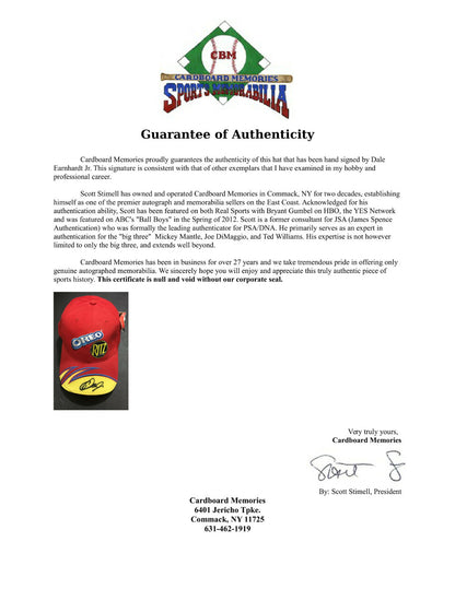 Dale Earnhardt Jr signed Oreo Ritz NASCAR Chase hat #81 NWT Autograph CBM COA