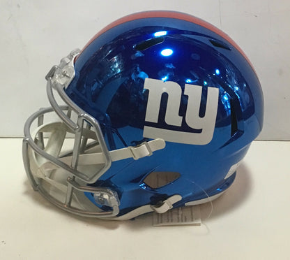 Saquon Barkley Giants ROY Signed FS Chrome helmet Rookie auto Steiner Panini COA
