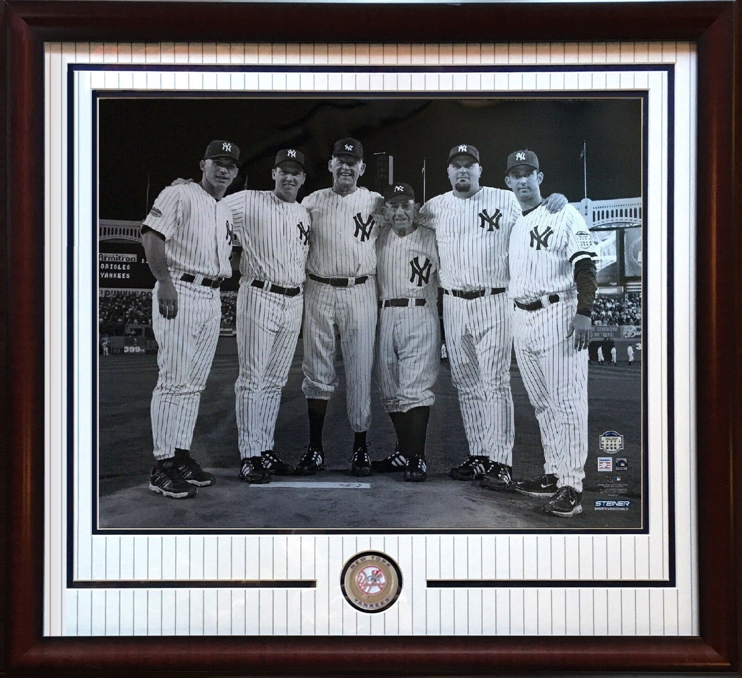 Yankees Perfect 6 16x20 Chrome Photo framed coin Berra Larsen Cone Posada Wells