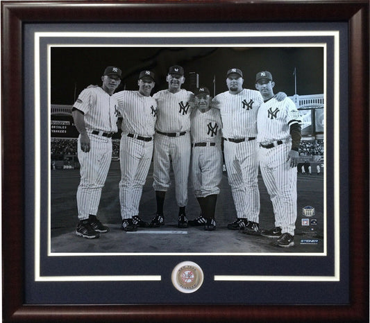 Yankees Perfect 6 16x20 Chrome Photo framed coin Berra Larsen Cone Posada Wells