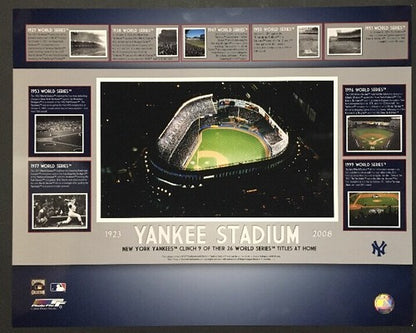 YANKEE STADIUM Final Season 1923- 2008  16x20 Photo File Mlb Holo Derek Jeter
