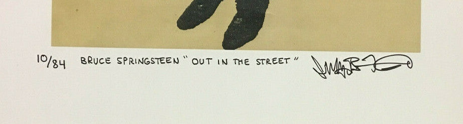 Jeff Frankel signed Bruce Springsteen Out In the Street Art framed auto COA /84